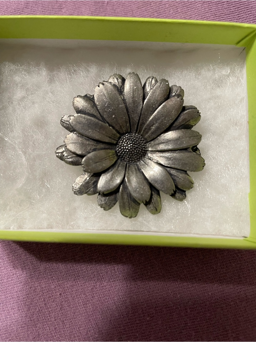 Vintage 2006 Seagull Pewter Floral Brooch Pin - Signed JP 303 (Mint Condition)